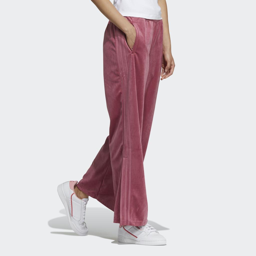 Adidas Originals Knitted Sweatpants Women's Dark Reddish Purple Moderate Straight Fit Pants GV2927