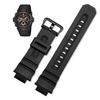 Premium Rubber Watch Band Compatible with Casio G-Shock AW-591/590/5230/282B, AWG-M100/101, and G-7700/7710 (Black, 16mm Width)