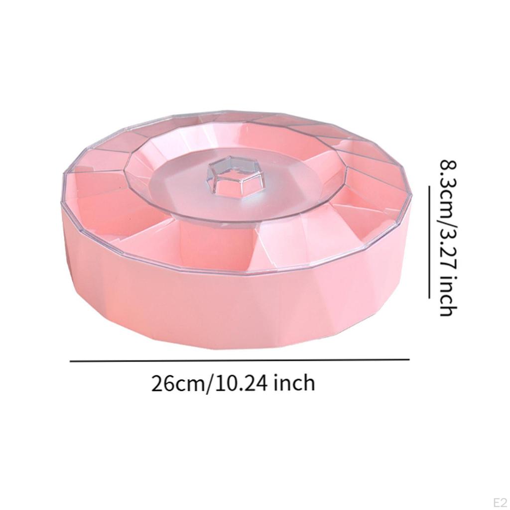 Контейнер для сервировки орехов Поднос для десертов 7 отделений Прозрачная крышка Украшение Секционный Разделенный
