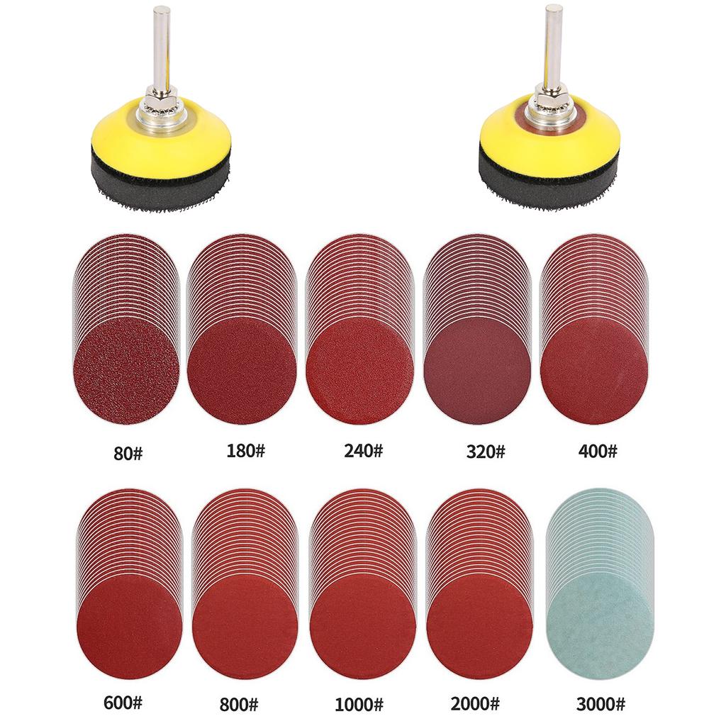 120/240 шт 2 дюйма 50 мм шлифовальные диски колодки 60-3000 зернистость абразивный полировальный набор для дрели шлифовальной машины вращающихся инструментов наждачная бумага