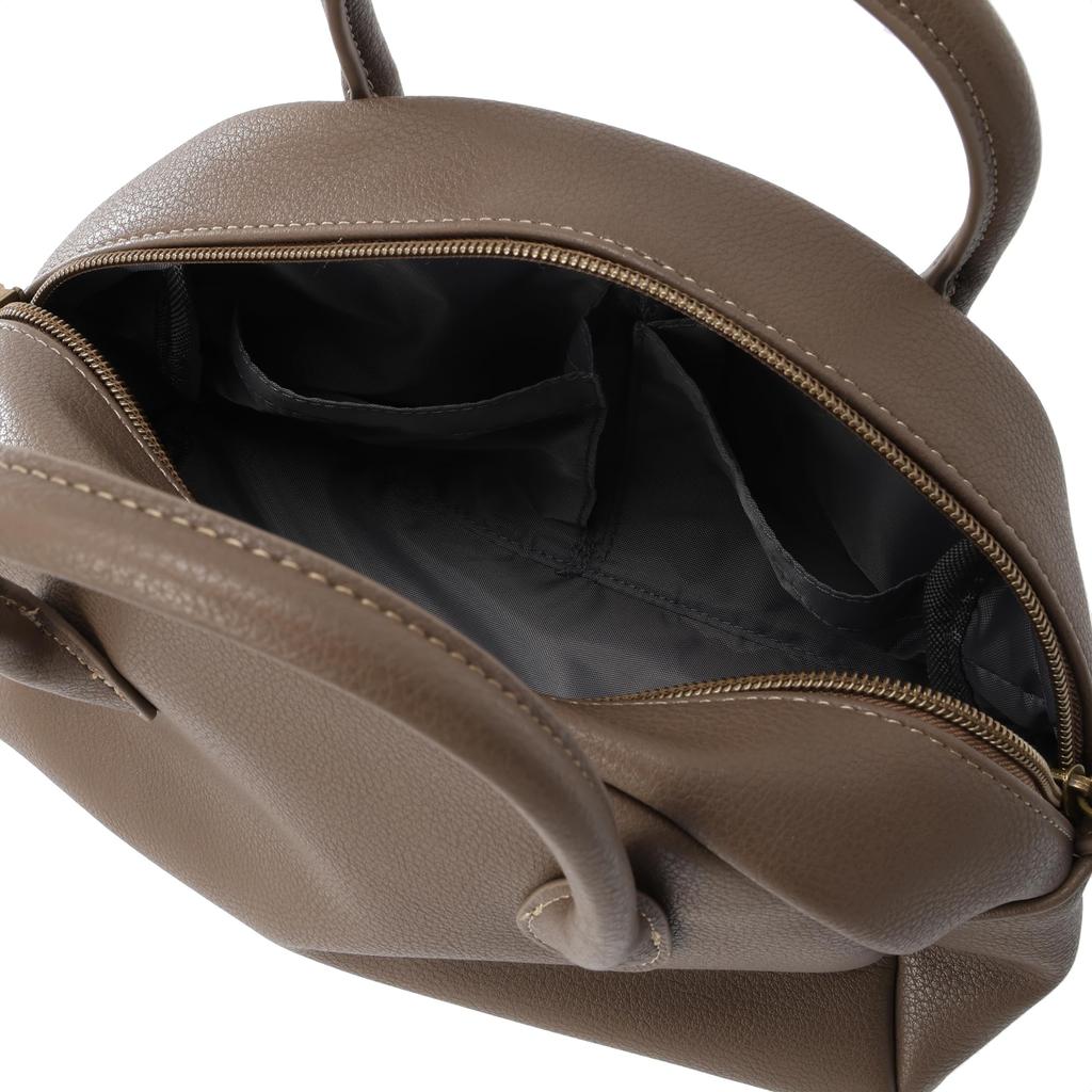 Сумка Chiemi Sacs, Мини-бостон, Сумка через плечо, 2-в-1, Простая, Натуральная, Коричневая, 2402-6252