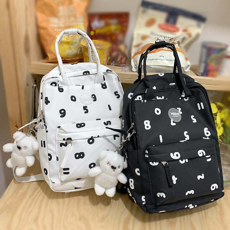 Женская нейлоновая водонепроницаемая сумка с буквенным принтом для ноутбука, книжная сумка, милая дорожная школьная сумка для девочек, модный женский рюкзак для колледжа для отдыха