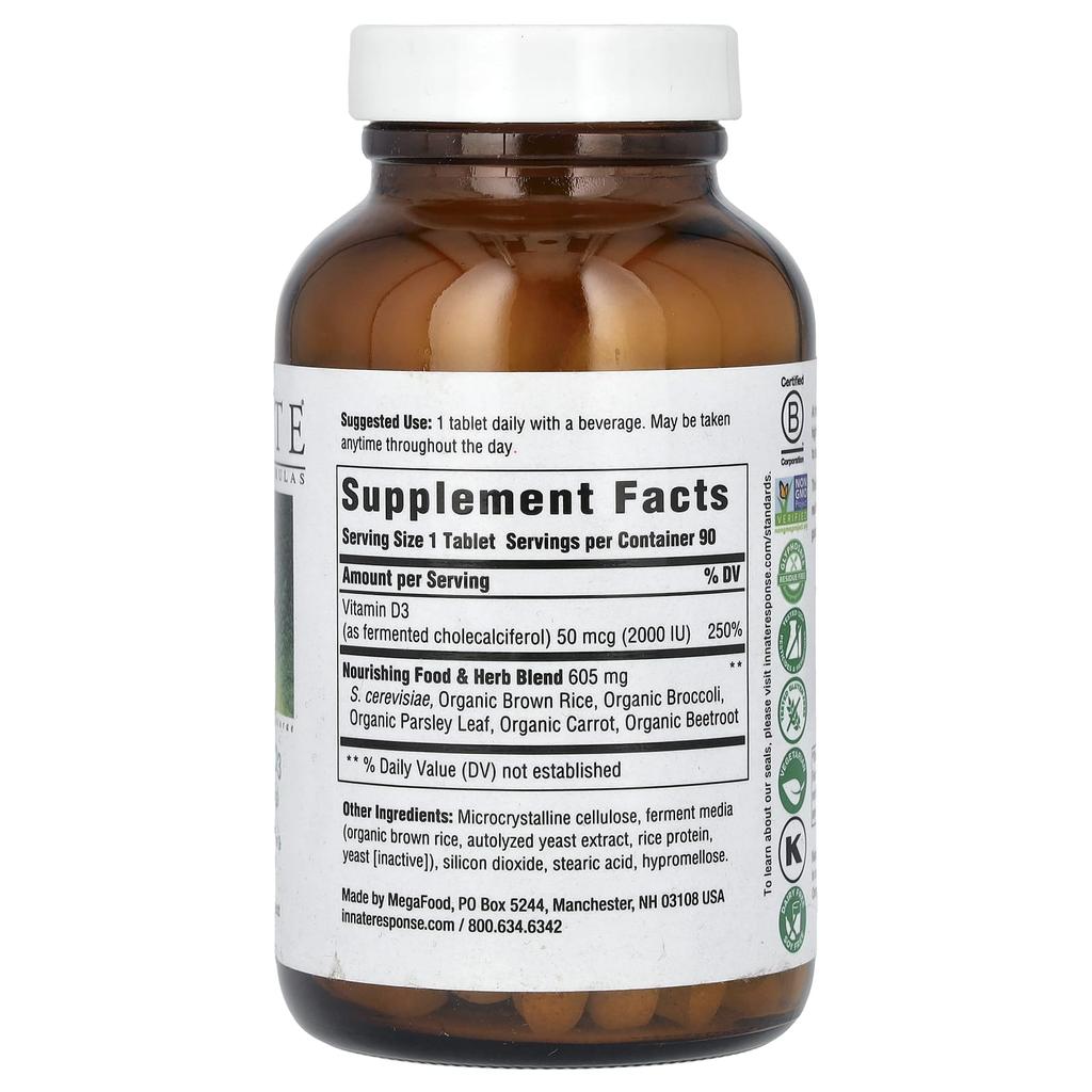 Vitamin D3, 50Mcg(2,000Iu), 90 tablets