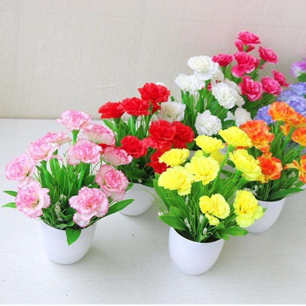 Rose Artificial Potted Plant Plastic False Plants Ornament Potted Plant  Wedding Arrangement