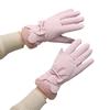 Winter Plus Fleece Gloves New Style for Women Riding and Driving Windproof Cold Warm Touch Screen Cute Korean Style Student Riding Bike