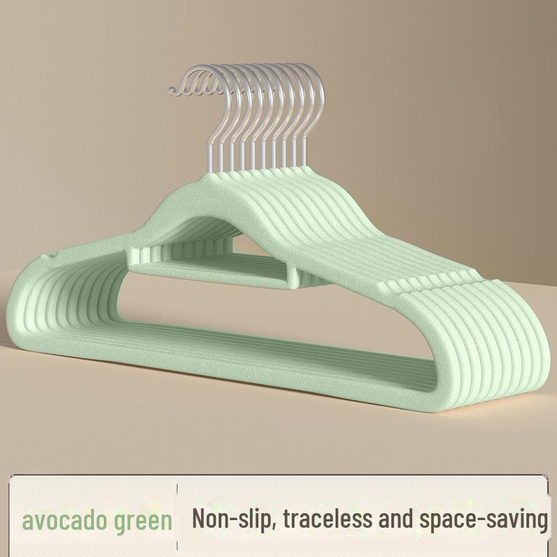 Seamless Non-Slip Flocking Clothes Hanger - Thickened Organizer & Drying Rack