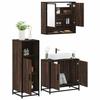VidaXL Bathroom Furniture Set 3 Pcs Brown Oak, Bathroom Cabinet, Bathroom Cupboard, Furniture 3300979