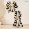 Women Plus Size Round Neck Batwing Sleeve Printed Ruffle Hem Top Fishtail Skirt Two Piece Set