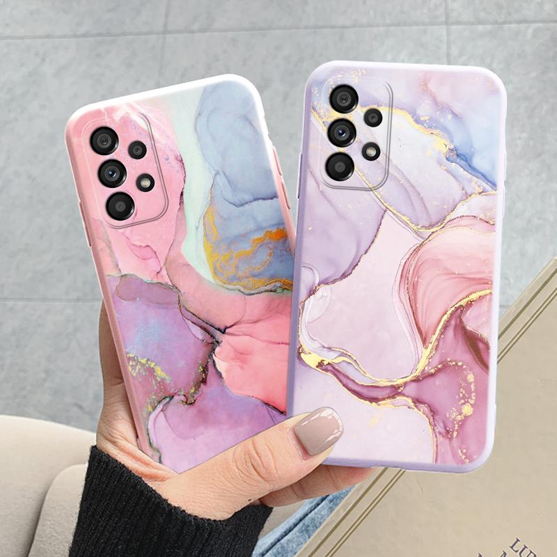 Чехол для Samsung Galaxy A53 5G A 53 Задняя крышка Защитный силиконовый Funda Модный Мраморный Каменный Текстурный Coque для Samsung A53 Capa