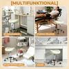 Saddle Chair Height Adjustable Rolling Chair With PU Leather For Massage Spa Clinic Beauty And Tattoo Cream White