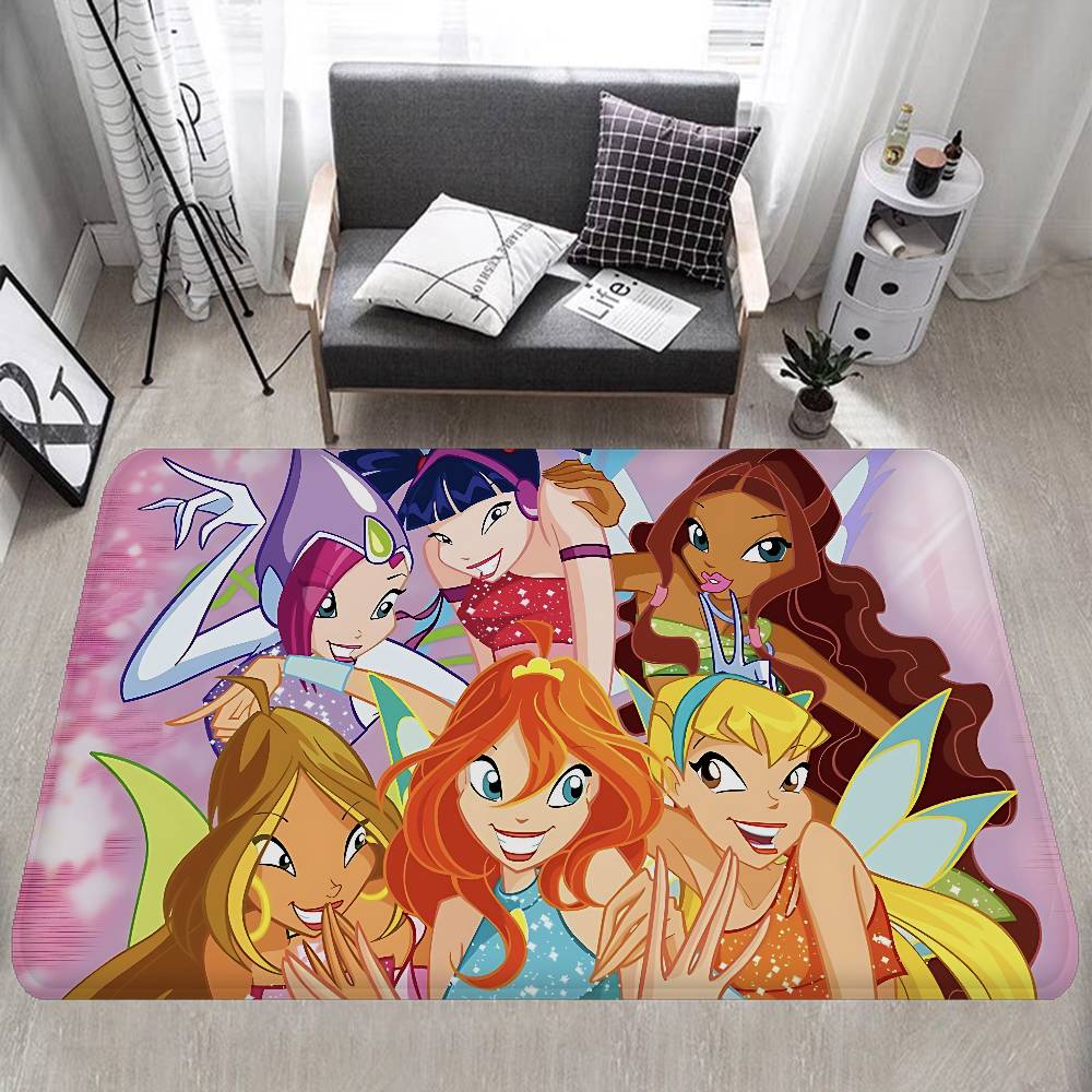 Девочка-W-Winx Мультяшные Клубы Кухонный Коврик Нордический Стиль Спальня Гостиная Придверный Коврик Дом Балкон Противоскользящий Приветственный Коврик