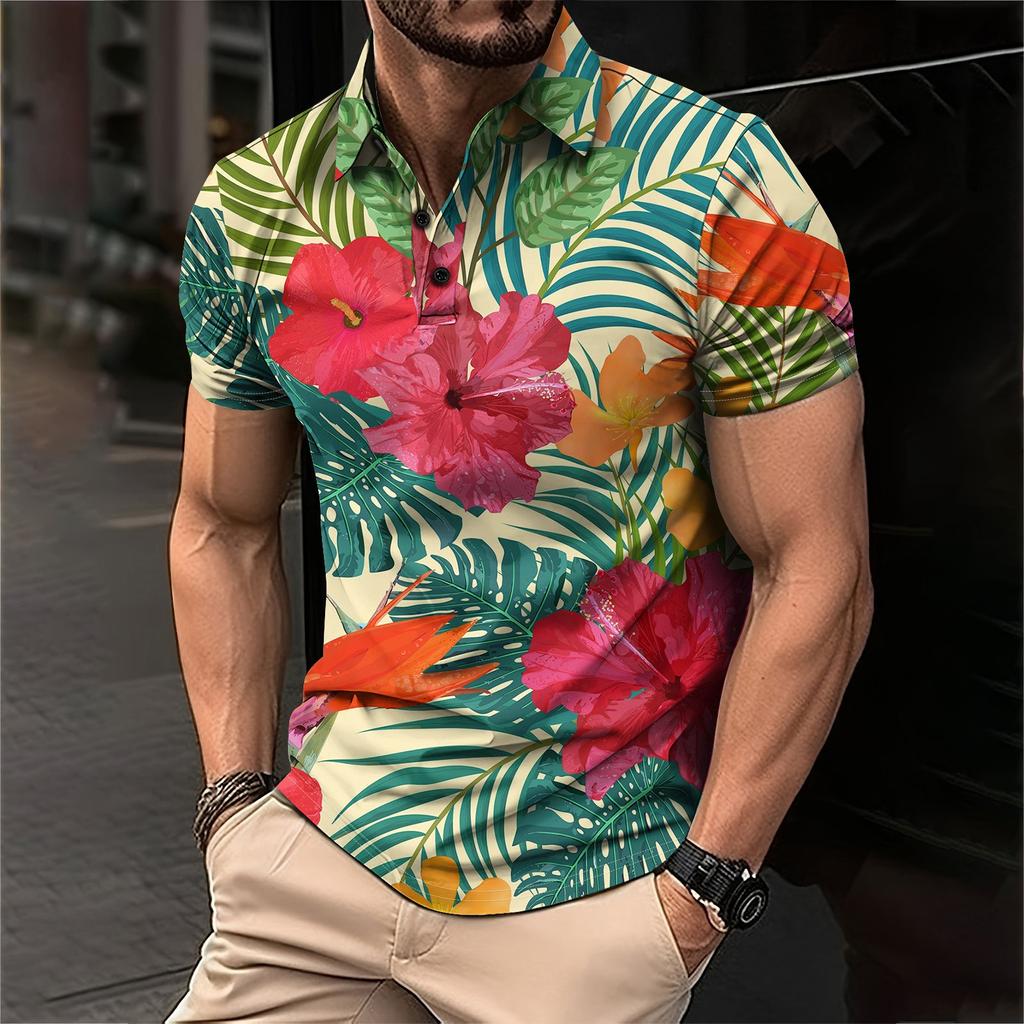 Мужская летняя дышащая рубашка с короткими рукавами и культурой отдыха