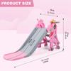 Dinosaur Slide Kids Toddler Indoor Slide Playset Indoor  Outdoor Playground Toddler Climber Playset with Basketball Hoop
