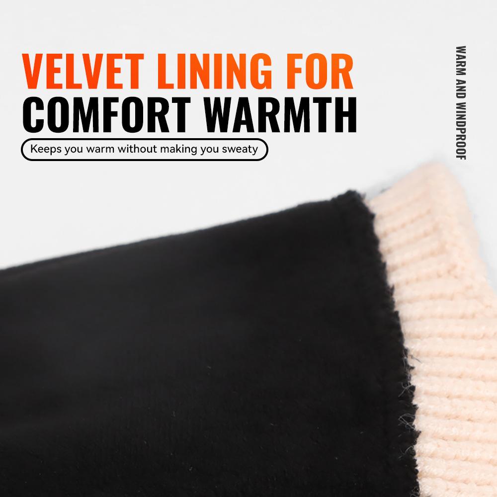 WRELS Unisex Winter Beanie Earflap Add Fleece Warm Cap Thermal Windproof Hat with Earflap Outdoor Thicken Ski Sports Knitted Hat