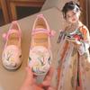 Детская обувь ханьфу, новые весенние и осенние туфли для девочек в старинном стиле с вышивкой, туфли принцессы ханьфу из ткани