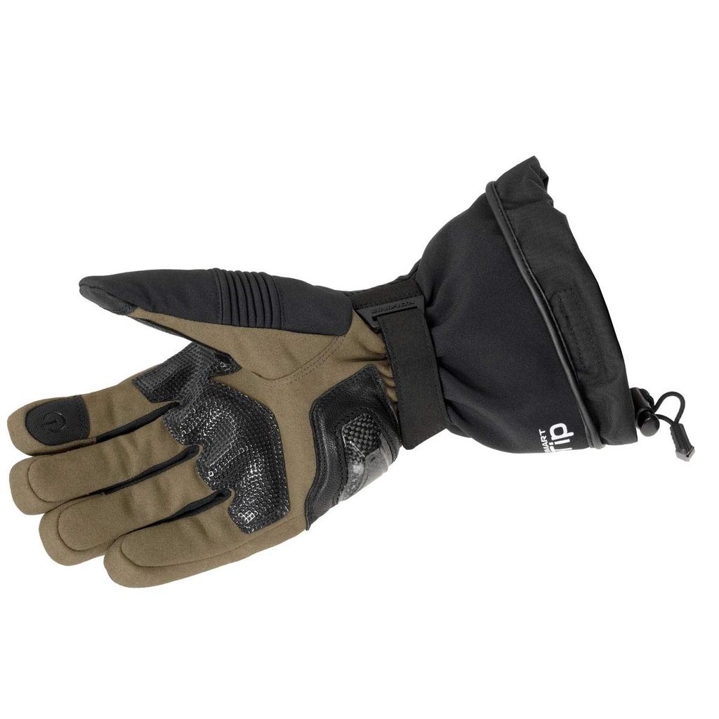 KOMINE Двойная защита от тепла Электрический мотоцикл Размер L Электрически тянущиеся для и Весенние перчатки, Черный, (ЭК-215 13072), Водонепроницаемый, Морозостойкий,