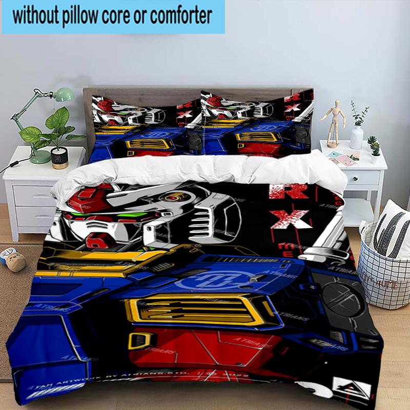 3PCS Mecha Armor Robotic Design 3pcs Bedding,Including 3PCS Duvet Cover And 2pcs Pillowcases Perfect for Christmas,Ideal for Bedroom, Dormitory