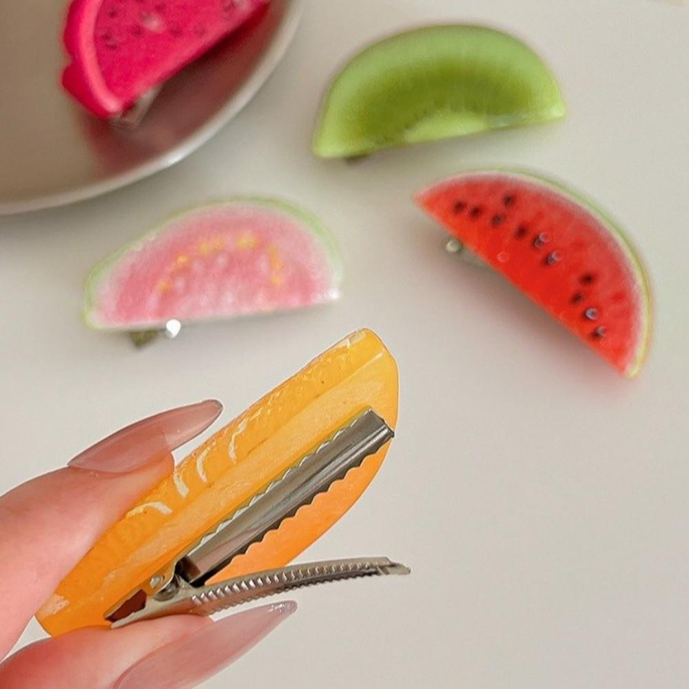 Colorful Fruit Shaped Hair Clips Lightweight Fruit Hair Barrettes Gifts Side Clips  for Women Girls
