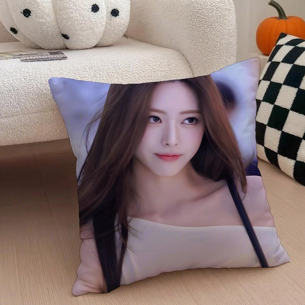 actor youthful SShin Yuna Cushion Cover Throw Pillow Cover Hidden Button Durable Polyester Chair Cushion