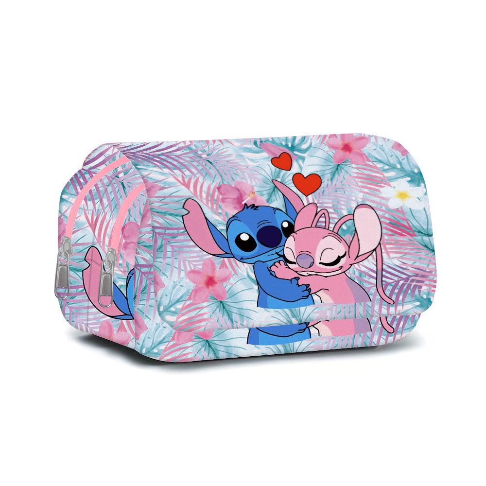 Lunch Bag Pink Portable Meal Bag Girls Bring Rice Bag Double Layer Pencil Case Stationery Box