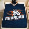 Denver Broncos Print Flannel Blanket, High quality Comfortable for All Seasons, Home Decor, Warmth and Comfort, Perfect for Christmas Gifts