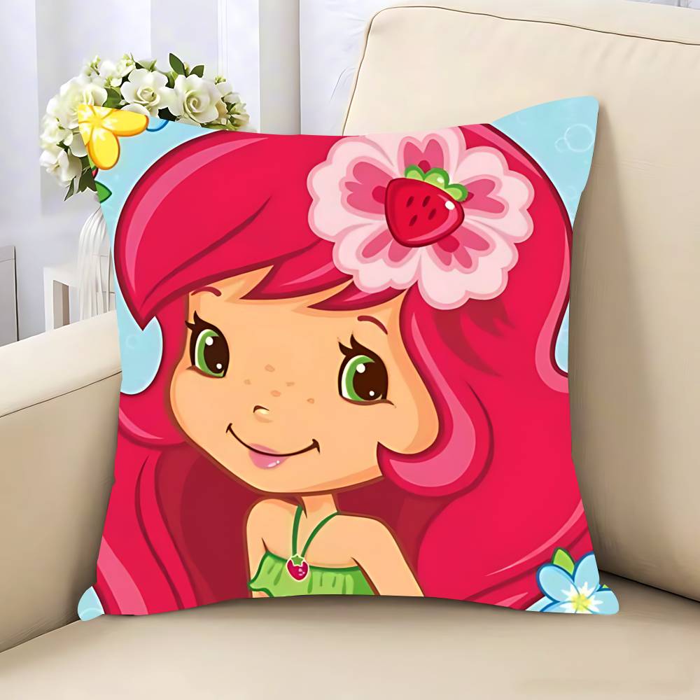 Клубничка S-Шорткейкс Наволочка Съемный Моющийся Чехол для Подушки – Мягкий Лен для Всех Сезонов