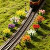 5pcs Plastic Miniature Flower Cluster Greenery Building Layout High Quality Grass Architecture