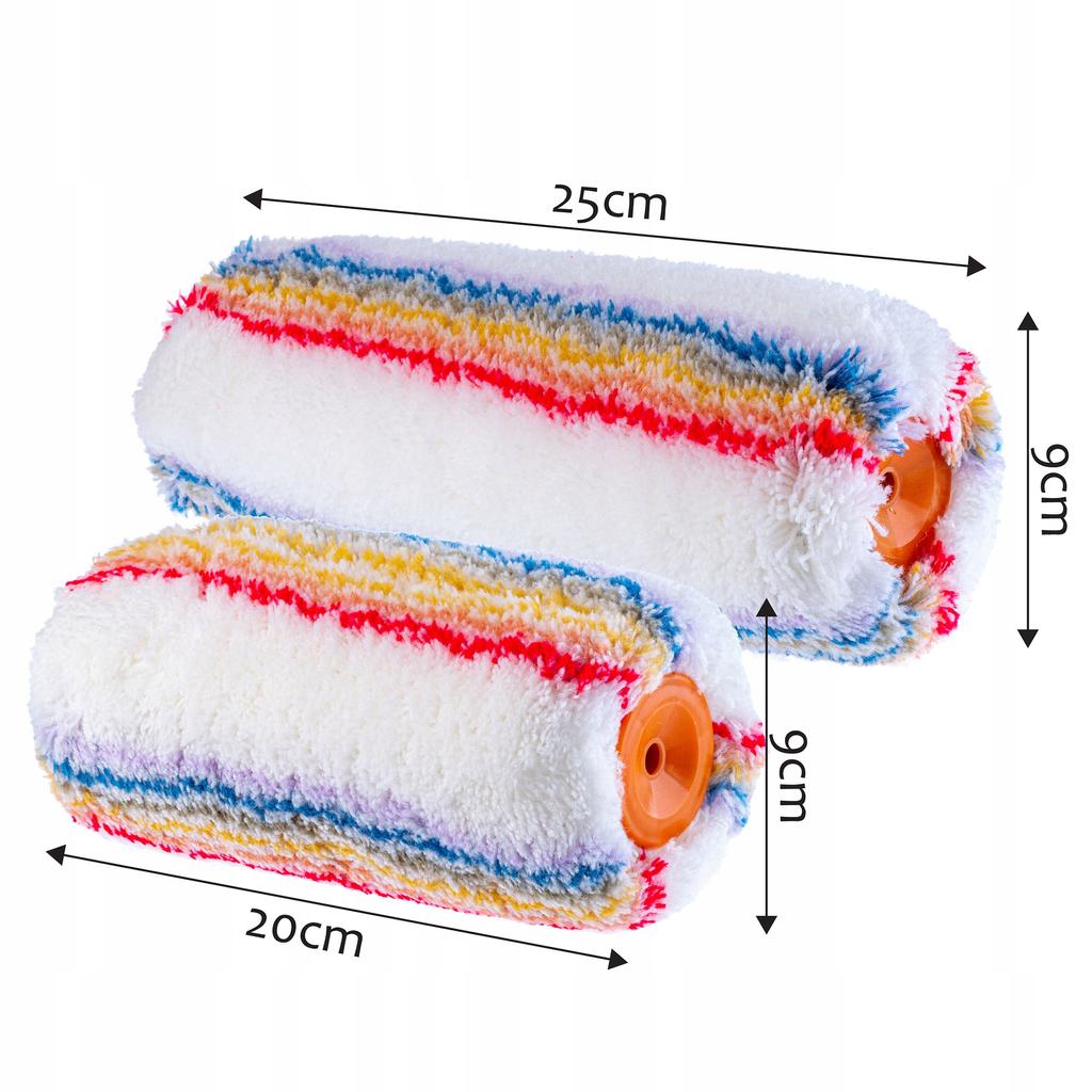 KADAX Wałek malarski Zapas multikolor 20 i 25 cm 4szt