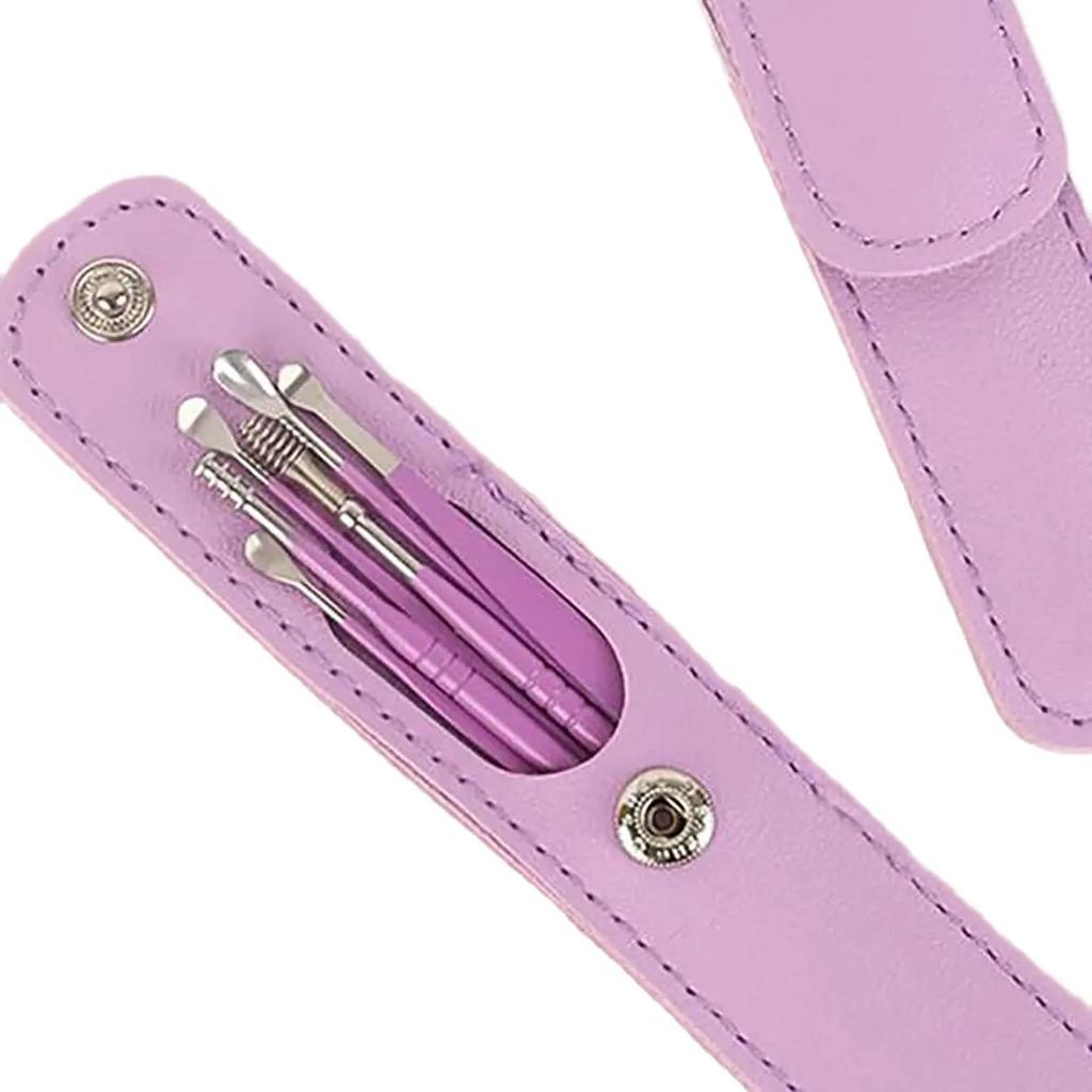 Набор из 6 ложек для чистки ушей, спиральная ложка с мокрой пряжкой, профессиональный инструмент для чистки ушей