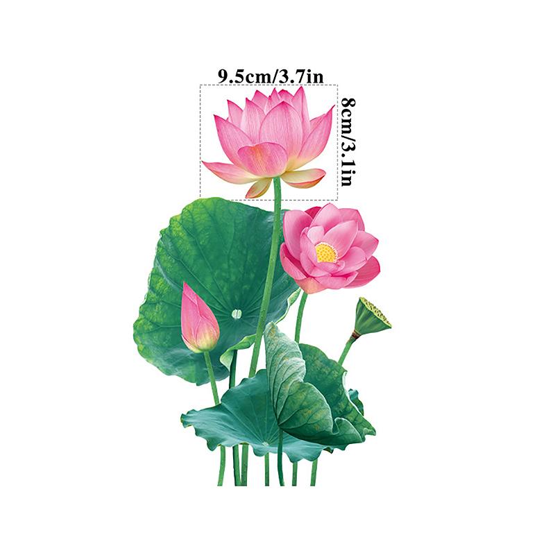 Изысканный ручной росписью лист лотоса Lotus мультфильм наклейки на сиденье для унитаза домашний декор Наклейка на стену самоклеющиеся наклейки для унитаза