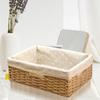 Paper Rope Woven Basket Desktop Organizer Remote Control Snacks Miscellaneous Items Cosmetics Storage Box Storage Basket