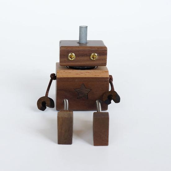 Car Air Fresheners Wooden Robot Figurine with Swinging Legs Car Outlet Ventilation Perfume Clips Car Dashboard Decoration