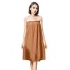 Microfiber Bath Dress Quick Absorbent Quick-Drying Anti-slip Adjustable Bust Sleeveless Press Button