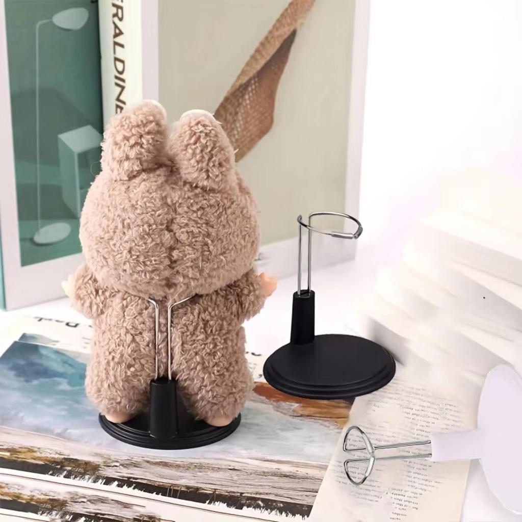 3/6Pcs Action Figure Stand Plastic Iron Doll Display Rack Doll Bracket Support Dolls Prop Up Stand for Skull Panda Bear Dolls Toy