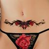 Butterfly Flower Chains Temporary Tattoos Sticker Fake Morning Glory Rattan Sexy Tattoos For Women