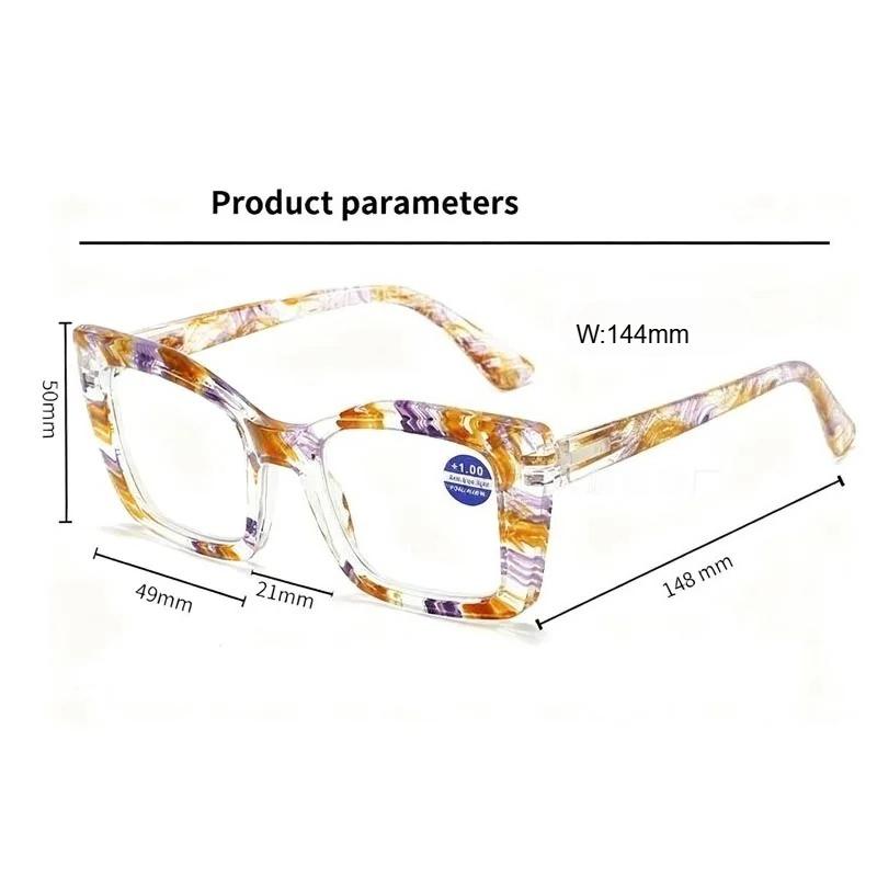 New High-end Print Reading Glasses for Women and Men Block Light Blocking FarSight Eyeglasses Female Luxury High Quality Eyewear