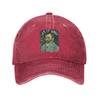 Let it Gogh Funny Vincent Van Gogh Starry Night Unstructured Baseball Cap Painting Distressed Cotton Hat Adjustable Snapback