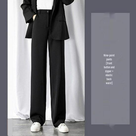 Женские брюки с высокой талией и широкими штанинами - Стройнящие, свободного кроя, больших размеров, длиной до пола, идеально подходят для весны и осени.