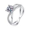 D Color 1ct Moissanite Ring Platinum-plated Inlaid Ring Women's Wedding Ring Engagement Ring Wedding Ring Gift for Girlfriend