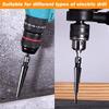 EMVANV 2Pcs Bridge Pin Hole Reamer, 3-13mm(1/8''-1/2'') & 5-16mm(½-5/8") T Handle Taper Reamer Set, 6 Fluted Chamfer Reaming Tool, Bridge Pin Hole