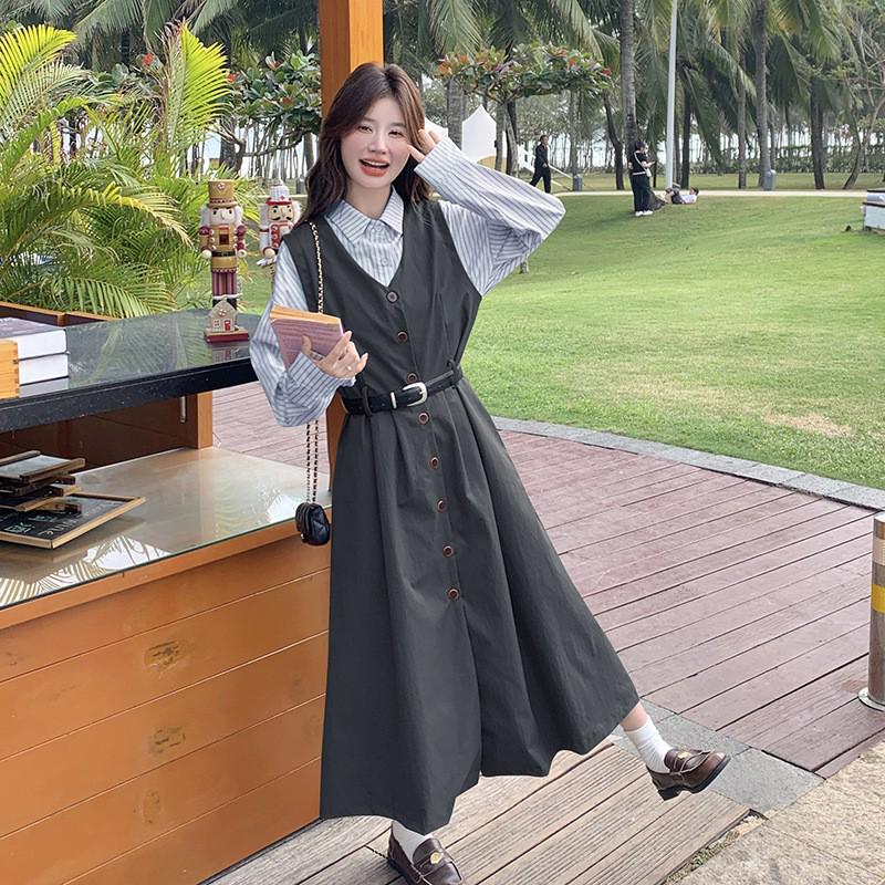 Комплект из французского ретро-жилетки и юбки Slim Fit 2025