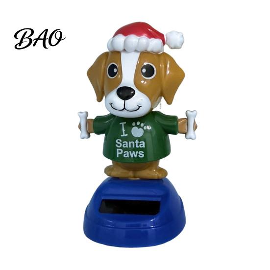Funny Snowman Desk Decor Solar Powered Dancing Car Ornament, Creative Dashboard Christmas Cartoon Figure for Swing Figures Cars Auto Interior