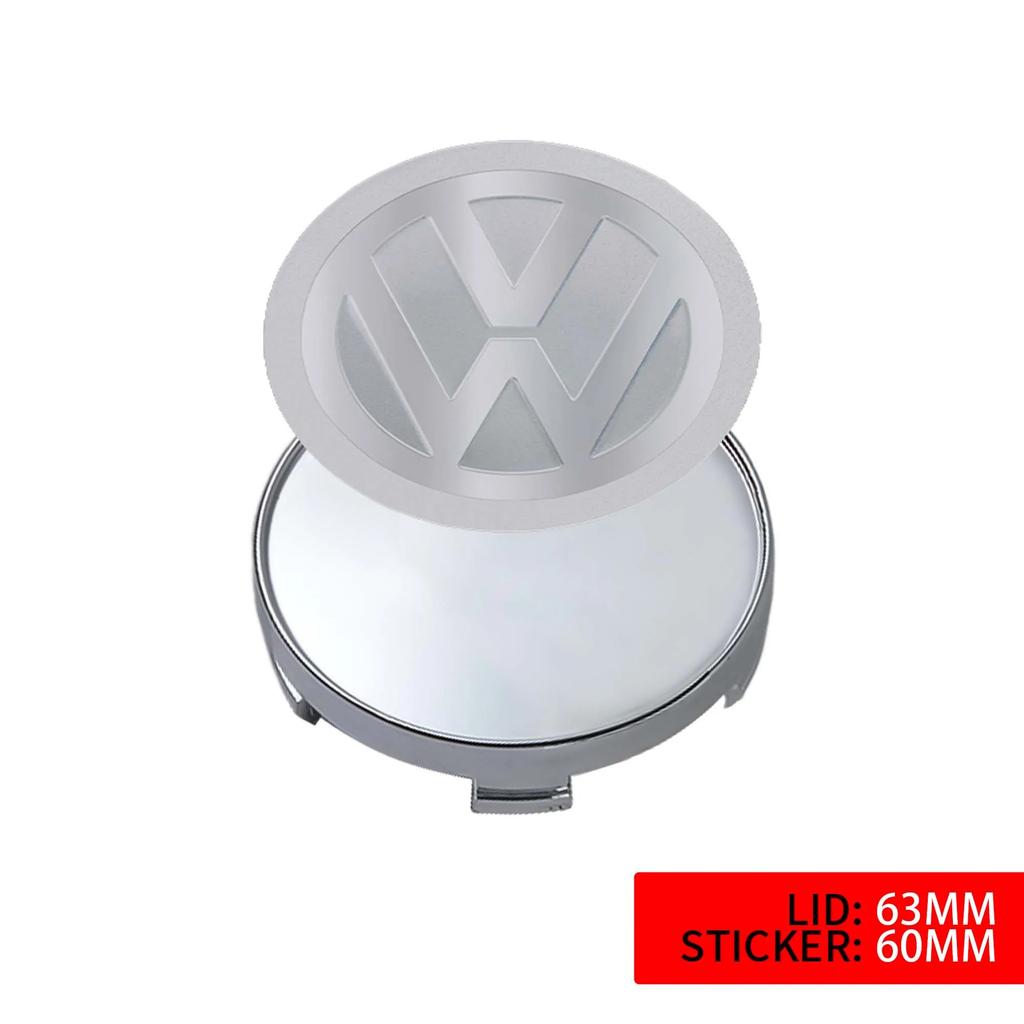 IMNOV1 VW GTI GOLF 2026 Hot For VW VOLKSWAGEN 4PCS 60MM/ 63MM/68 MM Car Wheel Center Hub Caps Tire Rim Covers Auto Accessories For Volk