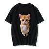 Funny El Gato Meme Sad Crying Cat Munchkin Kitty 3D Print Women Casual T-Shirt Summer Harajuku T Shirts Casual Fashion Clothes