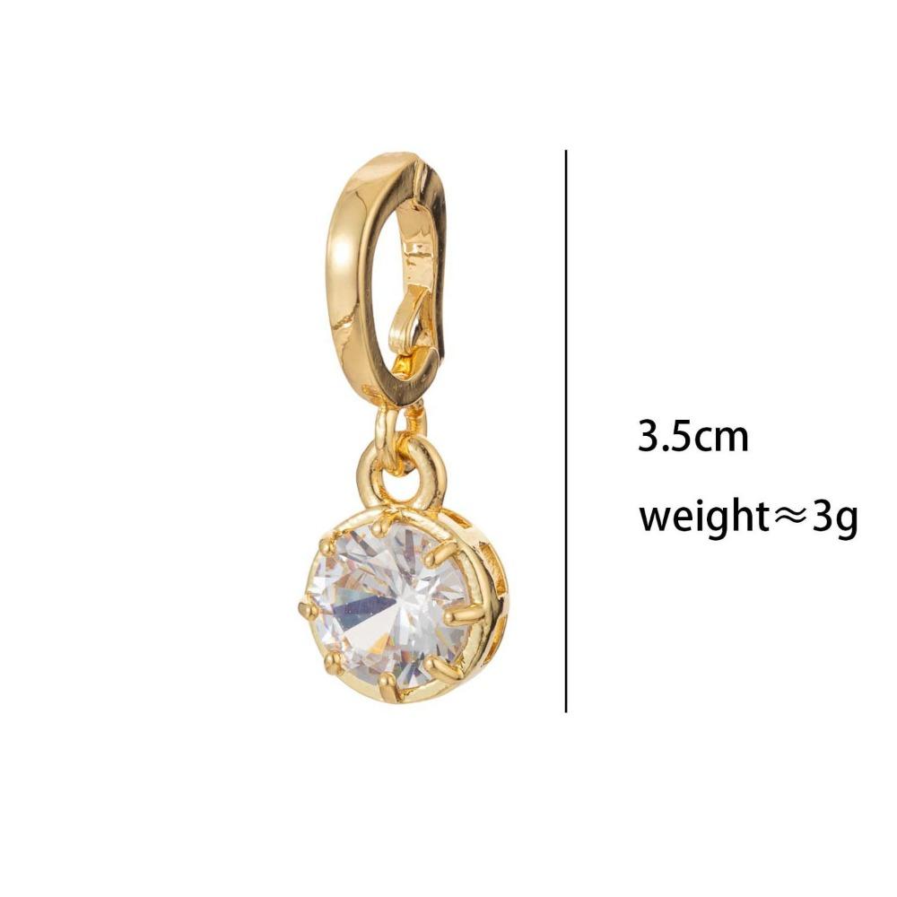 Necklace DIY Necklace Pendant High Permeability Geometric Zircon Pendant Hypoallergenic Nickel Free Elliptical Waterdrop Pendant