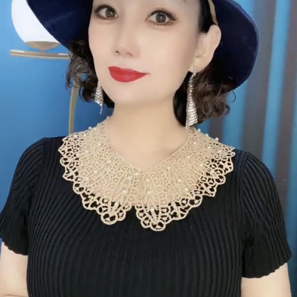 Hollow Kapok Silk Shawl Summer Sun Protection Versatile Fake Collar Ai Meili