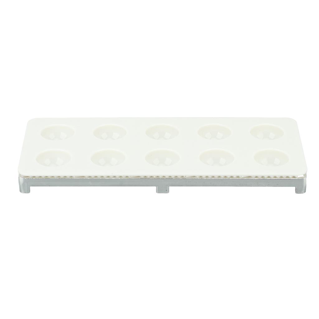 Ravioli Maker Press 10 Holes Iron ABS Durable Square Ravioli Maker for Home Dumpling Making Silver