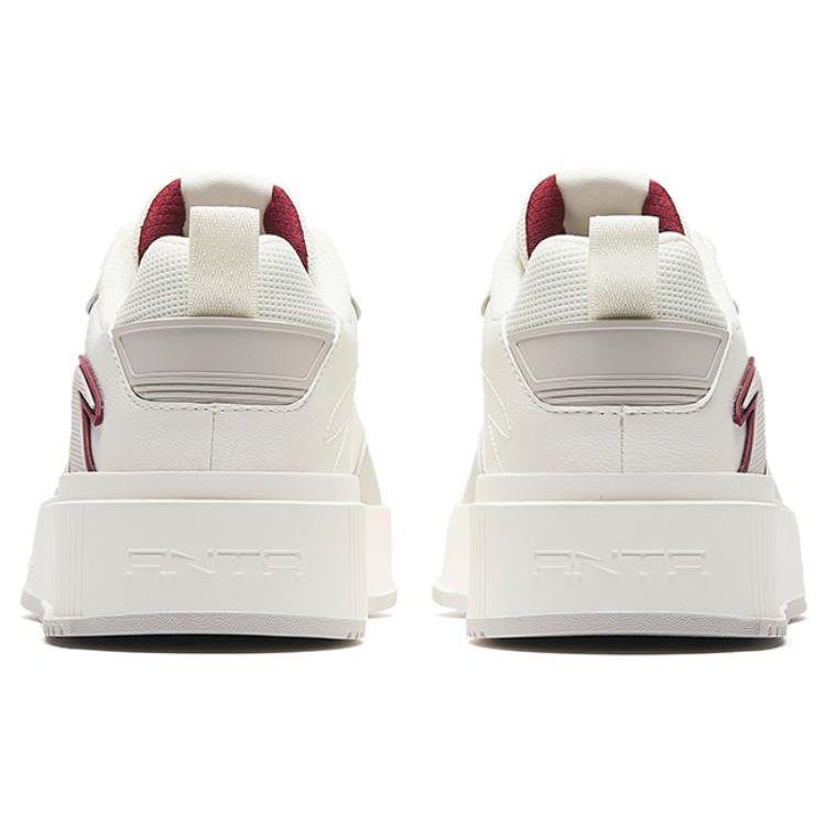 Anta Milk Cap 2 Толстая подошва Повседневная одежда Прочные дышащие низкие кроссовки для скейтбординга Мужские кроссовки Белые 912348080-7