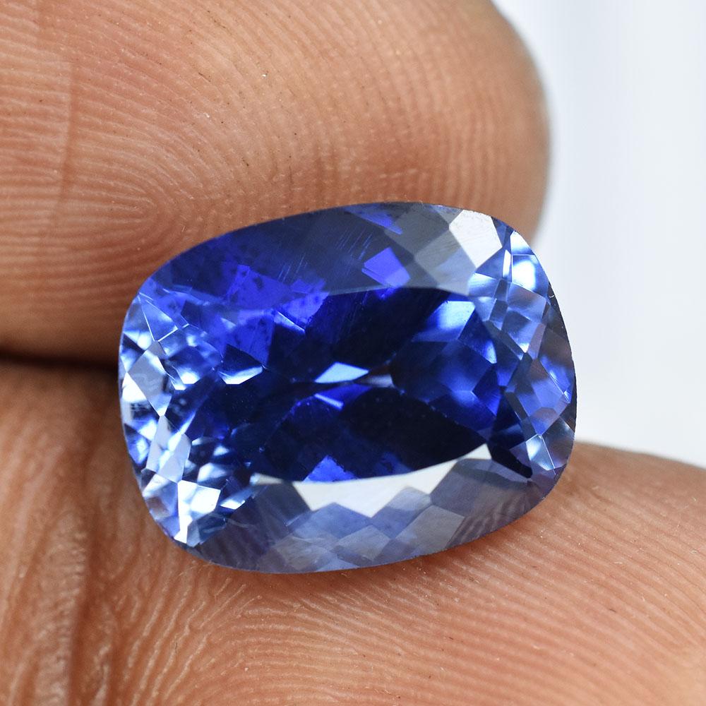 Natural Blue Sapphire 7.7 Ct Perfect Cushion Shape Gemstone
