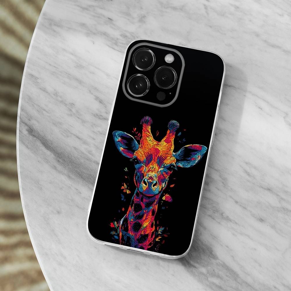 Colorful Art Animals Case For iPhone 17,11,12,13,16,14,15,Pro,Max,Plus,X,XS,XR,SE,Mini Transparent Soft Silicone
